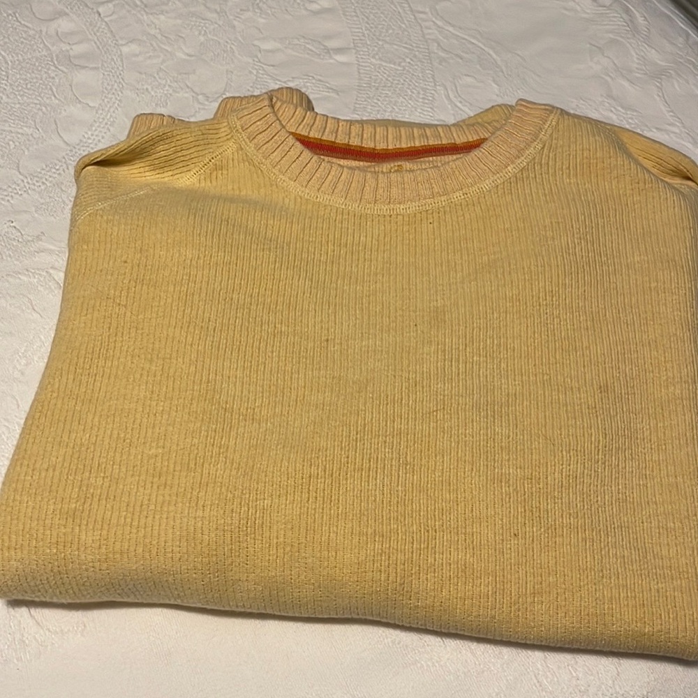 Tommy Bahama yellow cotton sweater size large in men’s